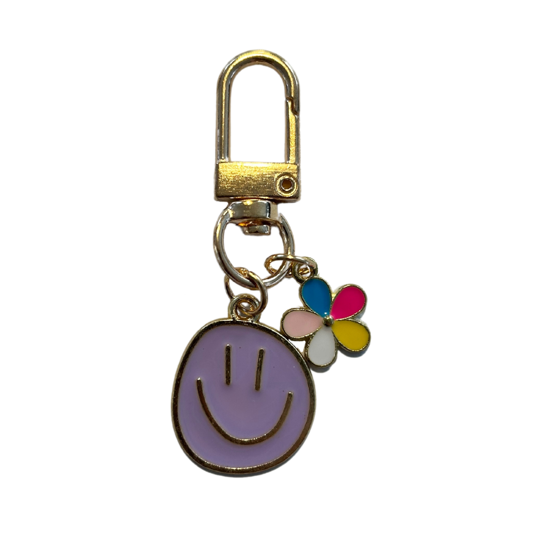 Smiley paarse Sleutelhanger